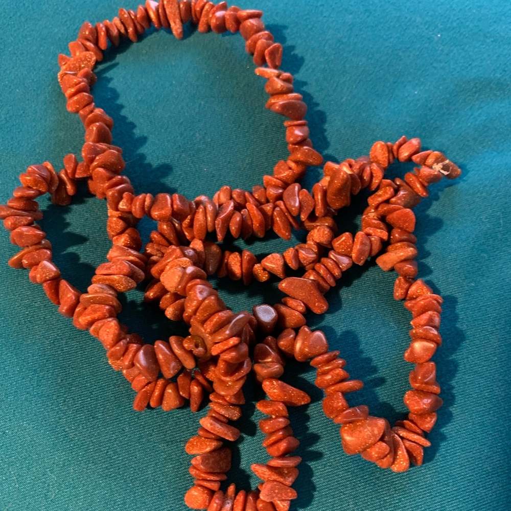 32 INCH GOLDSTONE GEMSTONE NECKLACE